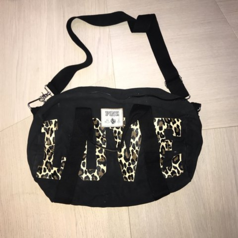 Vintage leopard print duffle